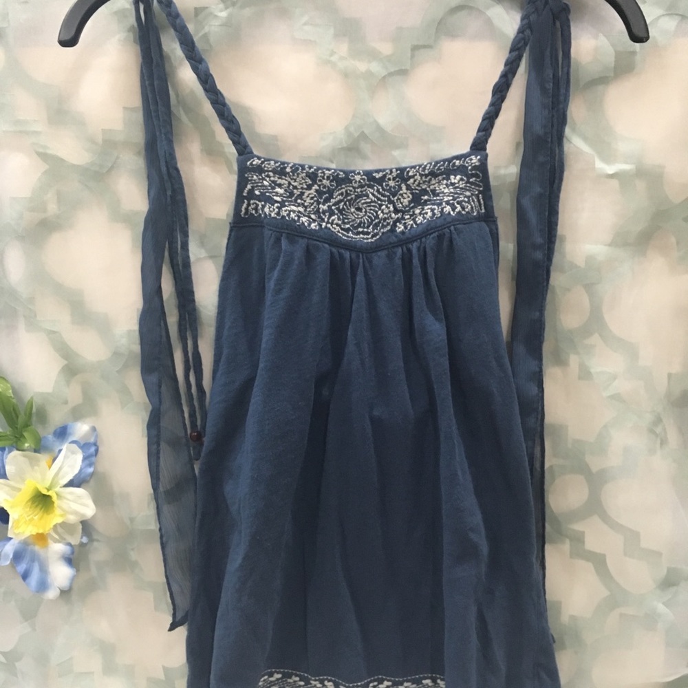 AE brand Light Navy Babydoll Halter Top XS